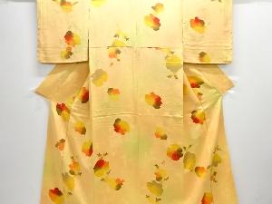 花模様小紋着物